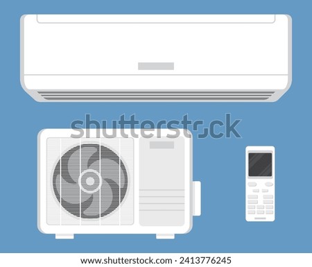 Vector set air conditioner illustration