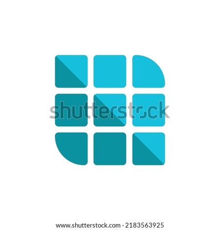 Creative Abstract Square Tech logo Pixel Design. Digital data box logo design Vector Stock template. digital box cube tech pixel shattered logo vector template