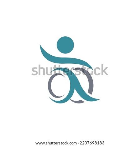 Disabililty Care Logo Design. Logo design of disabled people care and support, Disabilities charity logo, People with disabilities protection logo, Icon help disabled people,