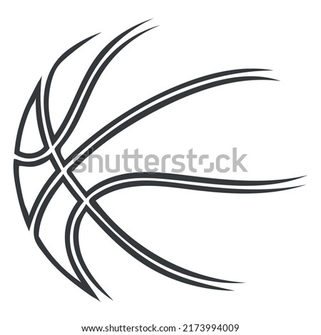 Basketball Ball Stroke Basketball. High quality vector