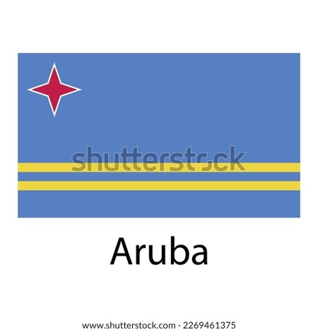 Aruba National Flag. High resolution vector