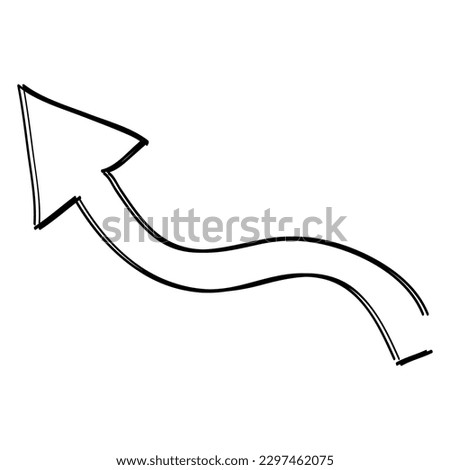 Arrow Wave Left Direction. Vector art illustration