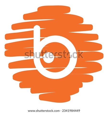 Badoo Distorted Round Icon. Vector art illustration