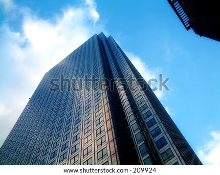 This is an image of England's tallest building Canary Wharf.