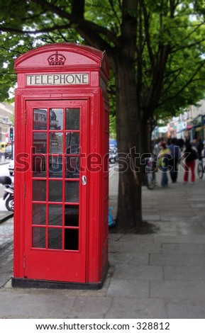 This is a red telephone box.