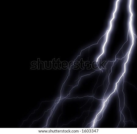 A flash of lightning.
