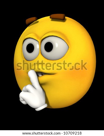 A Conceptual Image Of A Cartoon Face That Is Telling People To Be Quiet ...