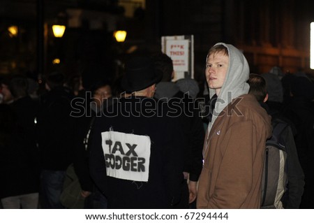 LONDON - DECEMBER 9: Student Protests On The Streets Of London December 9, 2010 in Westminster London, England.