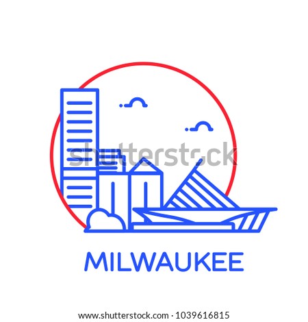 Milwaukee City icon. Vector illustration