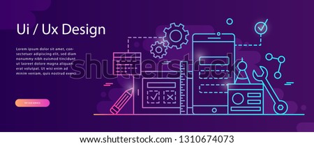 Concept Ui/ Ux and web design, desktop website design development process. Modern flat design, programming , teamwork, startup, design process, idea through concept, testing, SEO, social marketing