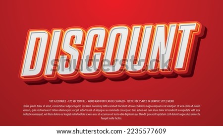 Special discount sale editable 3d text effect template use for logo and business brand