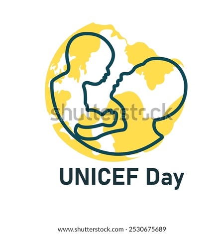 vector graphic of UNICEF Day good for national UNICEF Day celebration. flat design. flyer design.flat illustration.