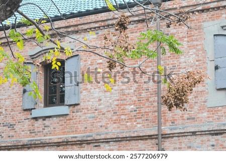 Similar – Image, Stock Photo Passage in old masonry to a staircase and other parts of the building