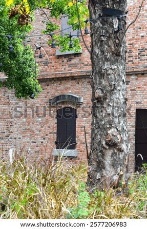 Similar – Image, Stock Photo Passage in old masonry to a staircase and other parts of the building