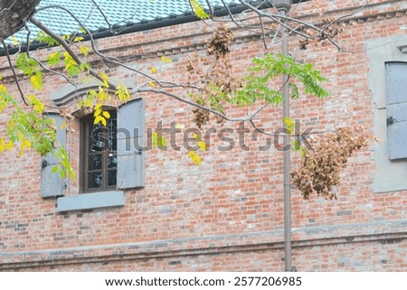 Similar – Image, Stock Photo Passage in old masonry to a staircase and other parts of the building