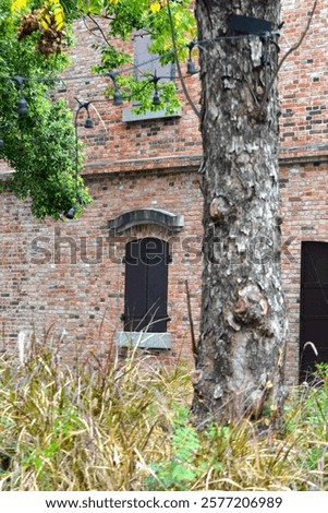 Similar – Image, Stock Photo Passage in old masonry to a staircase and other parts of the building