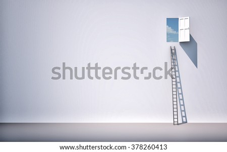 Similar – Image, Stock Photo ladders on white room at construction site. Painting walls. Home improvement, renovation