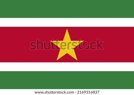 Flat Illustration of Suriname flag