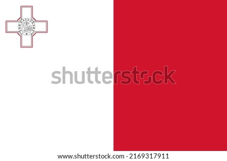 Flat Illustration of Malta flag