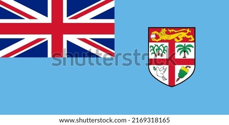 Flat Illustration of Fiji flag
