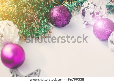 new year theme christmas tree purple and silver decorations balls on white retro wood - Purple And Silver Christmas Decorations new year theme christmas tree purple and silver decorations balls on white retro wood - Purple And Silver Christmas Decorations