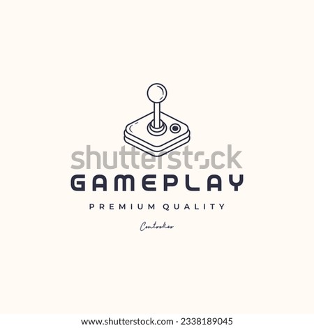 game play device line art logo vector minimalist illustration design, virtual console game symbol design