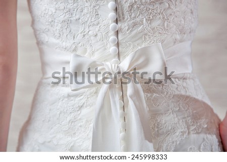 Red Bow On Wedding Dress Stock Photo - Download Image Now - Girdle, Bride,  Belt - iStock