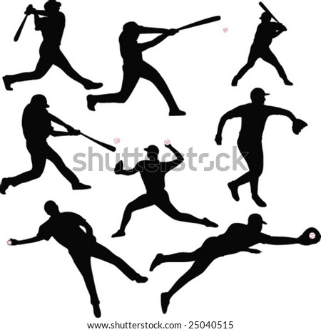 Baseball silhouettes