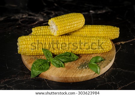 corn, maize, grain, table, basil
