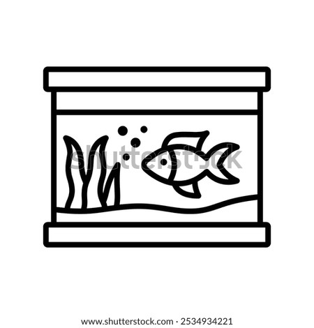 aquarium icon vector design template simple and clean