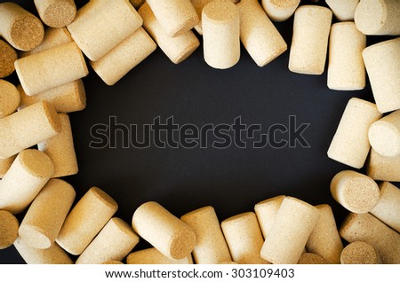 wine cork abstract pattern frame space for text horizontal composition
