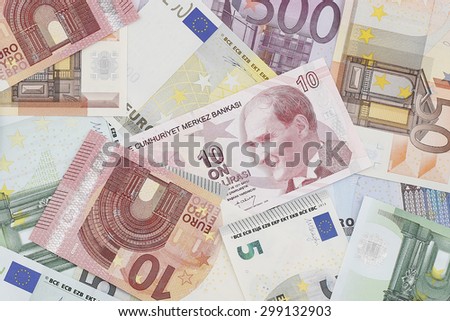 Money: European Currency & Turkish Currency
