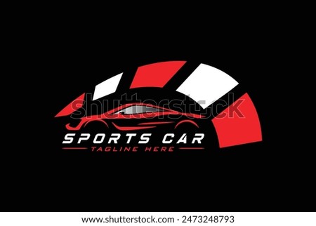 sports car logo vector design illustration