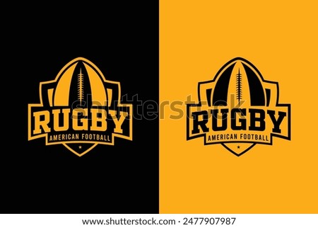 American Football badge logo vector - Rugby logo	