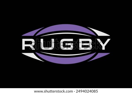 American Football badge logo vector - Rugby logo