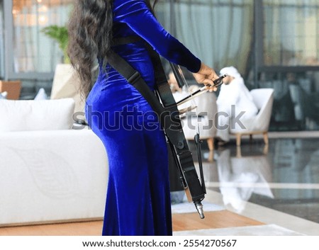 Similar – Image, Stock Photo Girl playing viola Viola