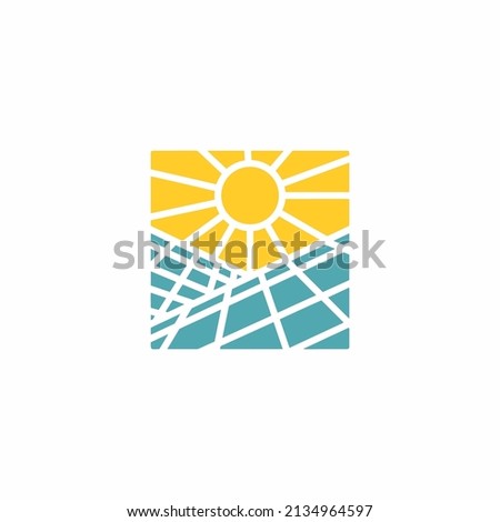 solar panel energy logo vector, suitable use as logo, icon, or symbol to describe eco friendly and renewable energy