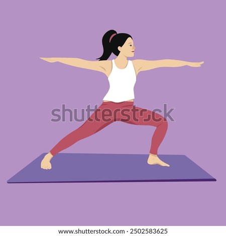 yoga pose asana virabhadrasana II warrior 2 pose