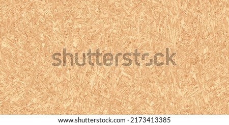 Seamless compressed wood particle board background texture. Tileable light brown pressed redwood, pine or oak fiberboard, plywood or OSB Oriented strand board backdrop pattern. 3D Rendering.  Foto d'archivio © 