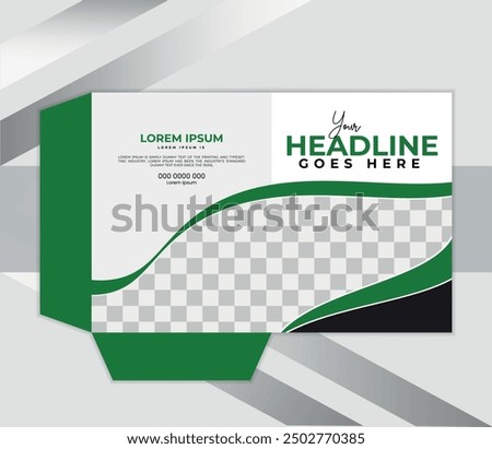 professional business presentation folder or creative file folder design template