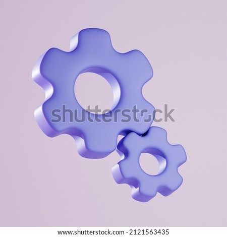 unique 3d 'setting' icon, simple 3d model high res render Photo stock © 