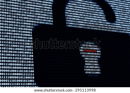 Cyber Protection Lock and Password. A concept of network security in digital world