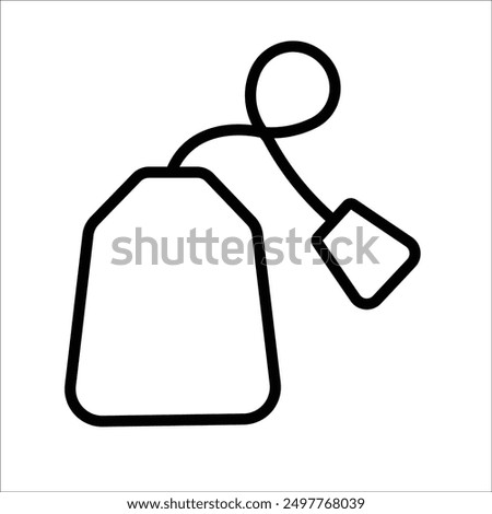 Tea bag vector icon . Teabag symbol. Herb tea bag packaging for morning beverage logo