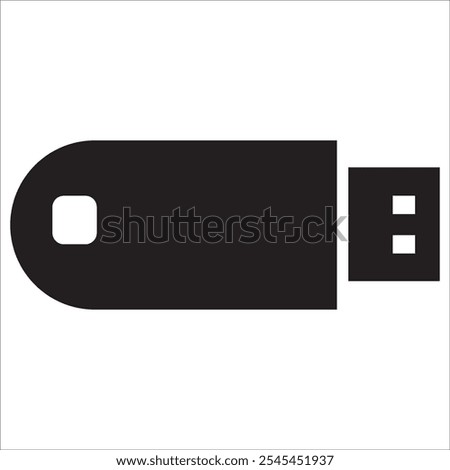 USB flash drive vector icon. USB illustration sign.