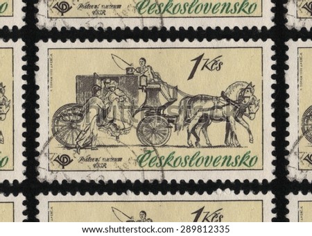 CZECHOSLOVAKIA - CIRCA 1981: A used postage stamp printed in Czechoslovakia from the \