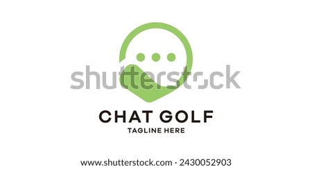 logo design chat with golf, logo design template, symbol, idea, creative