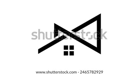 logo design, infinity symbol and house, building, connection, construction, property. logo design icon, symbol, vector, creative idea.