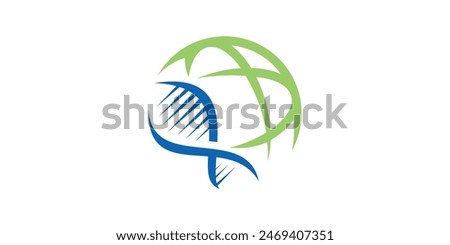 logo design global genetic, DNA, globe, earth, science, lab, experiment, discovery. logo design icon, vector, symbol, creative, idea.