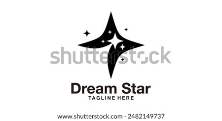 logo design, night star, dream, success, career. logo design template, symbol, icon, vector, creative idea.