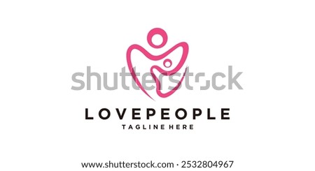 logo design love people, family, wellness, care, health, logo design vector, symbol, icon, idea, creative.